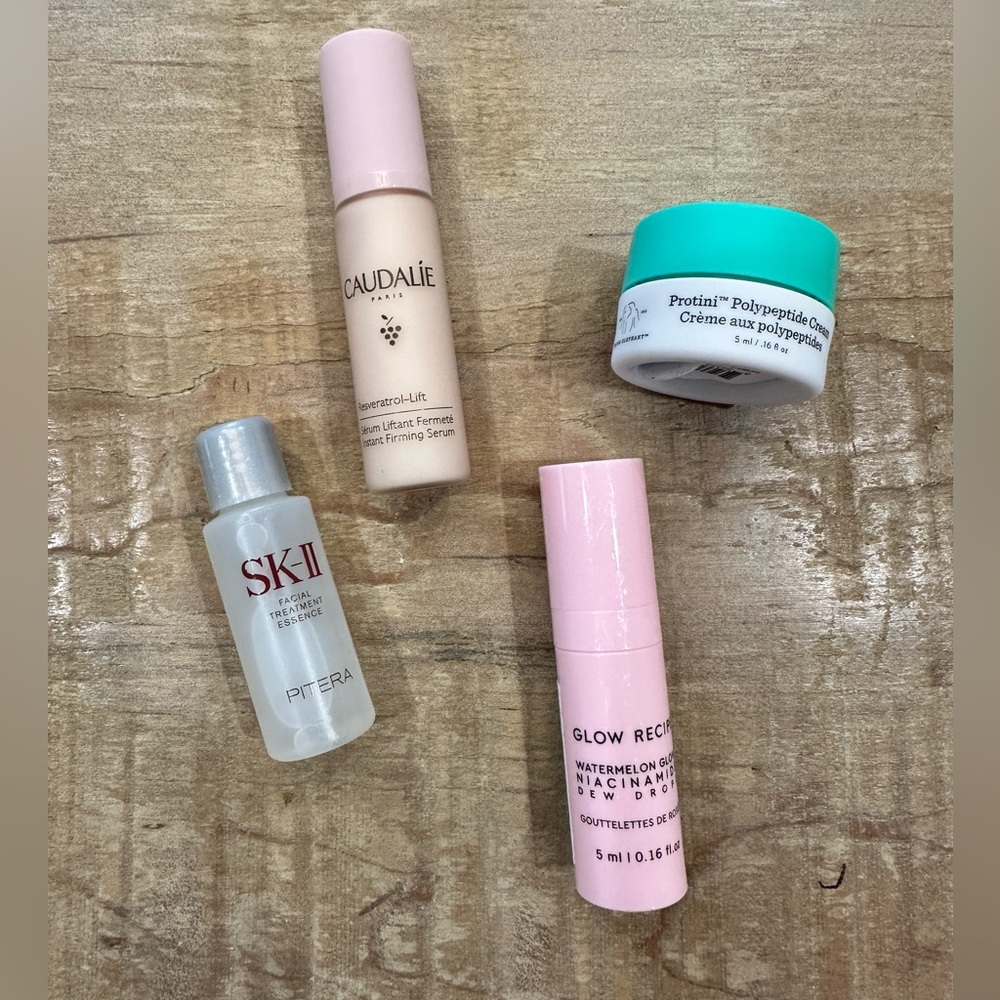 4  bundle women’s skincare SK-II Caudalie drunk elephant Glow recipe